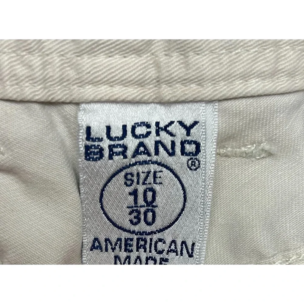 Lucky Brand Dungarees Rancher Flare Jeans Womens 10/30 Off White Mid Rise